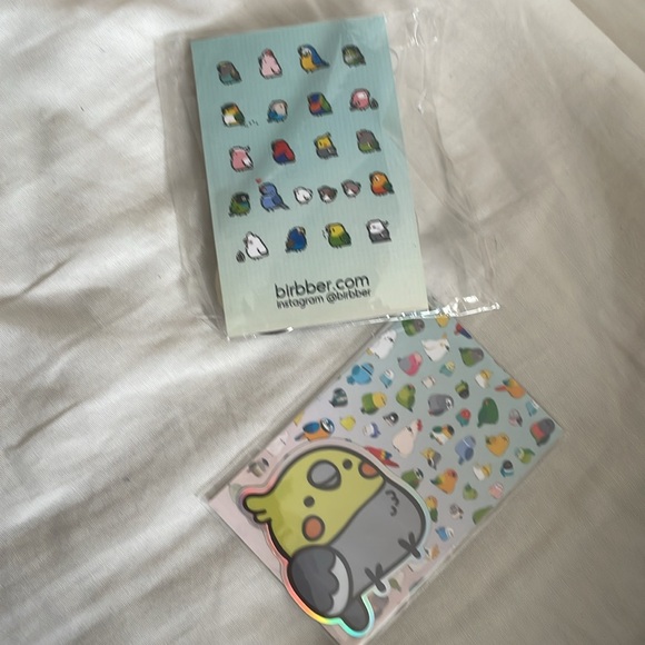 Cockatiel Keychains and Sticker - Picture 2 of 2